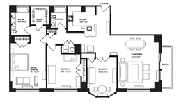 The Peninsula at City Place 3 Bedroom