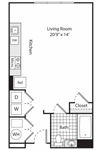 The View at Edgewater Harbor Studio Floor Plan